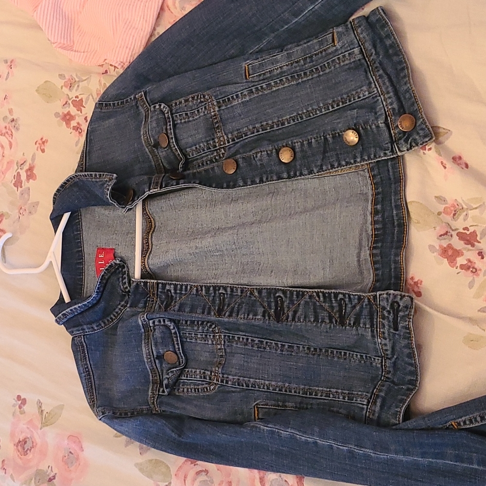 Denim crop jacket